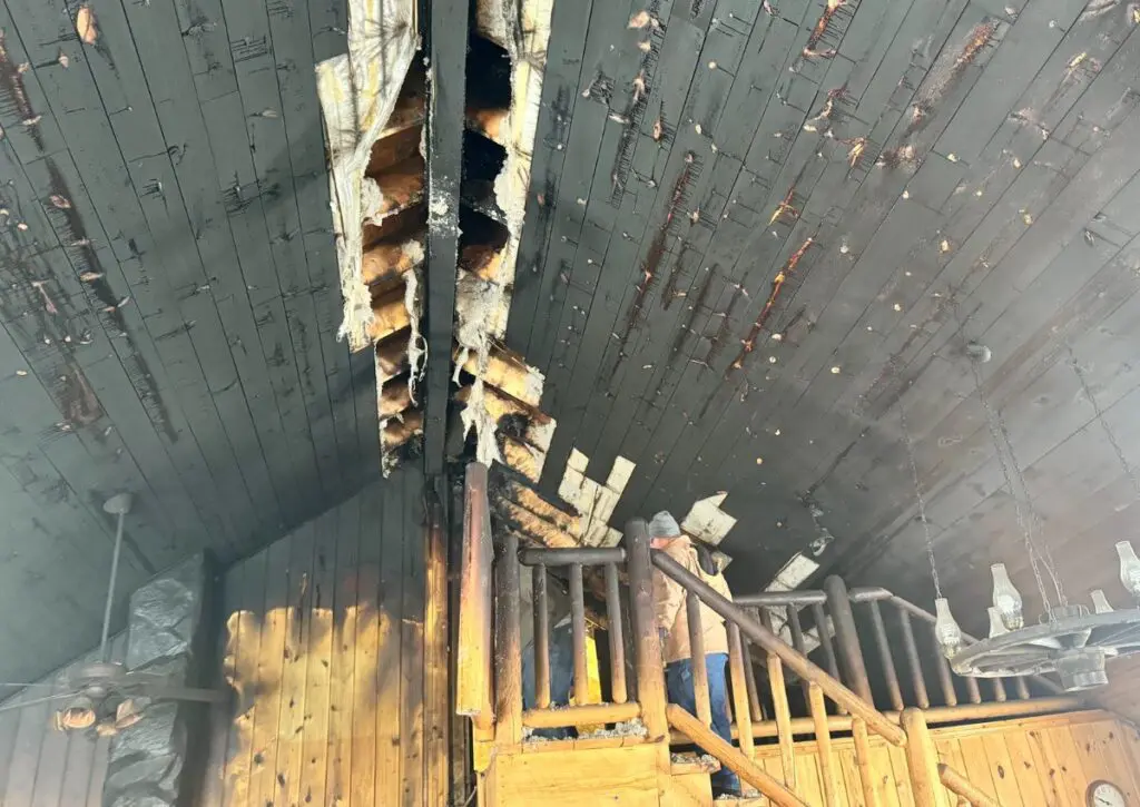Inspecting a home after a house fire where there is odor and smoke